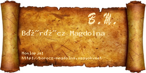 Böröcz Magdolna névjegykártya